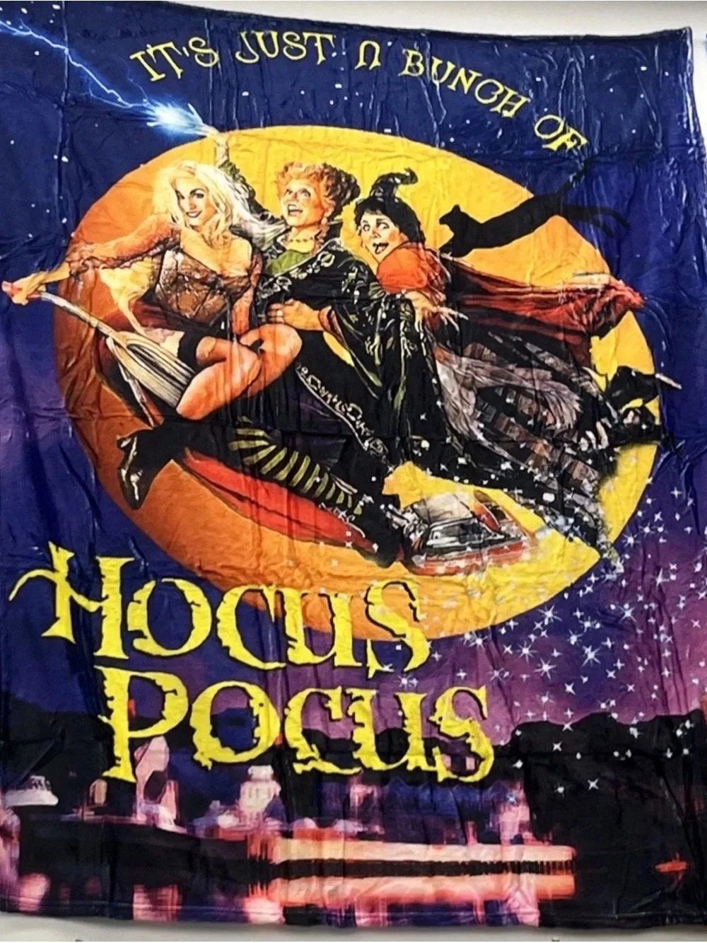 Hocus Pocus Movie Poster Fleece 3’ X 5’ Throw Blanket Halloween